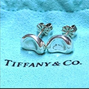 Vintage Tiffany Elsa Peretti sterling silver bean earrings